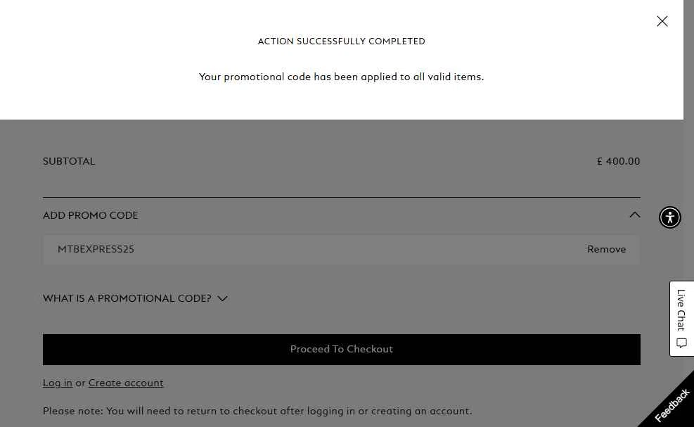 Montblanc checkout page showing Montblanc promo code box | Screenshot taken by SimplyCodes community member on Nov 18, 2025