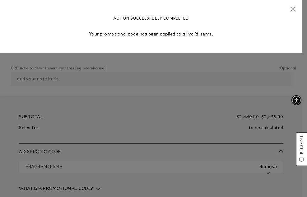Montblanc checkout page showing Montblanc promo code box | Screenshot taken by SimplyCodes community member on Nov 1, 2025