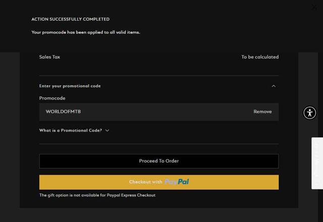 Montblanc checkout page showing Montblanc promo code box | Screenshot taken by SimplyCodes community member on Jul 24, 2025