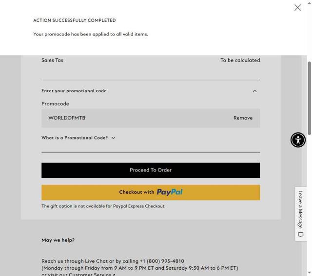 Montblanc checkout page showing Montblanc promo code box | Screenshot taken by SimplyCodes community member on Jul 24, 2025