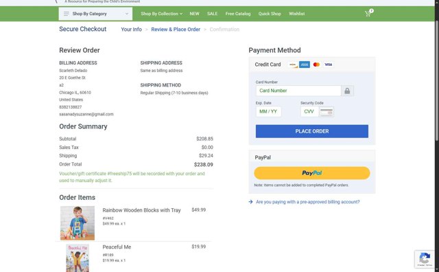 Montessori Services checkout page showing Montessori Services coupon code box | Screenshot taken by SimplyCodes community member on Aug 30, 2025