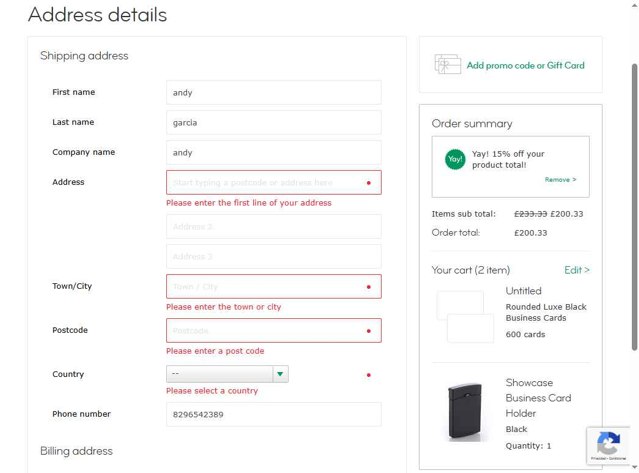 MOO checkout page showing MOO promo code box | Screenshot taken by SimplyCodes community member on Sep 5, 2025