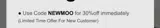 NEWMOO coupon verification screenshot