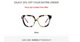 SAVE25 coupon verification screenshot