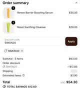 Moonbow Skin coupon verification screenshot