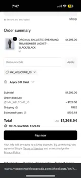 MK_WELCOME_10 coupon verification screenshot