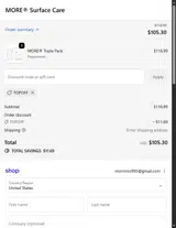 TOPOFF coupon verification screenshot
