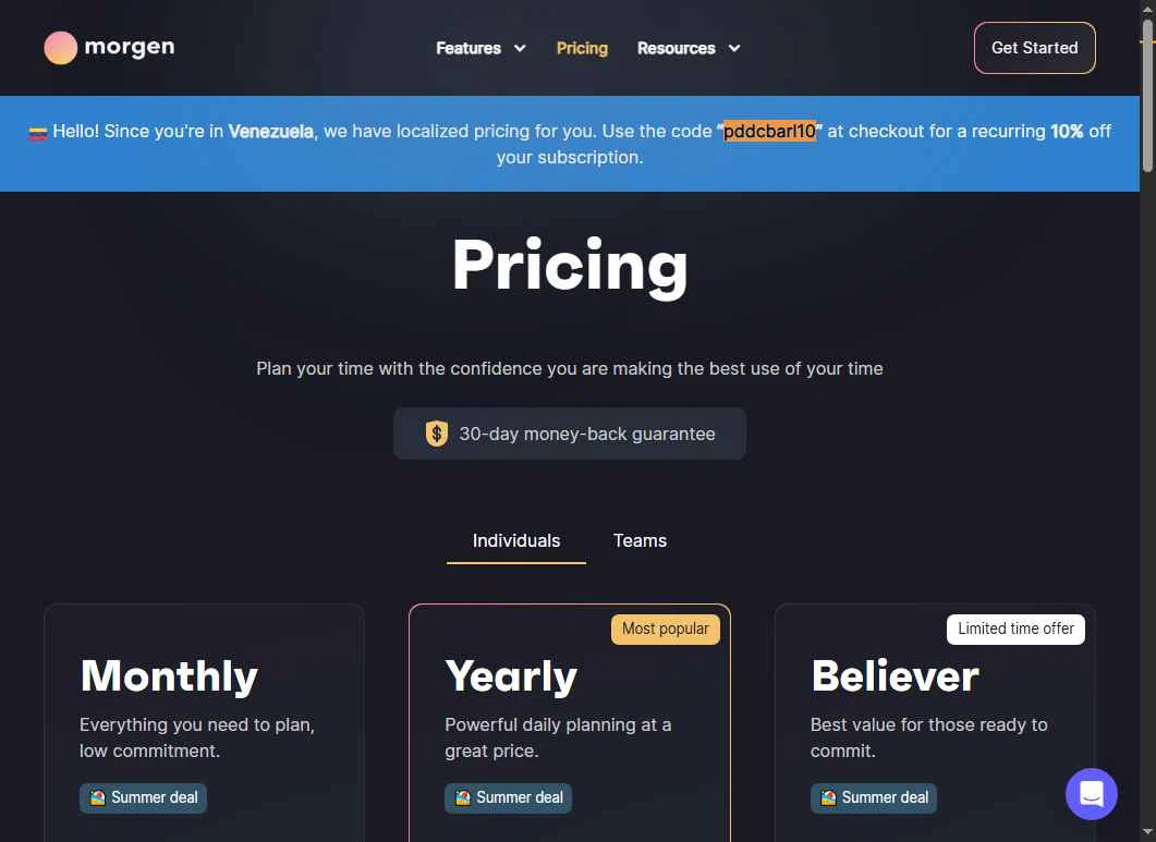 Morgen checkout page showing Morgen discount code box | Screenshot taken by SimplyCodes community member on Aug 7, 2025