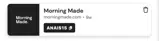 Morning Made coupon verification screenshot