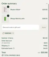 Morning Made coupon verification screenshot