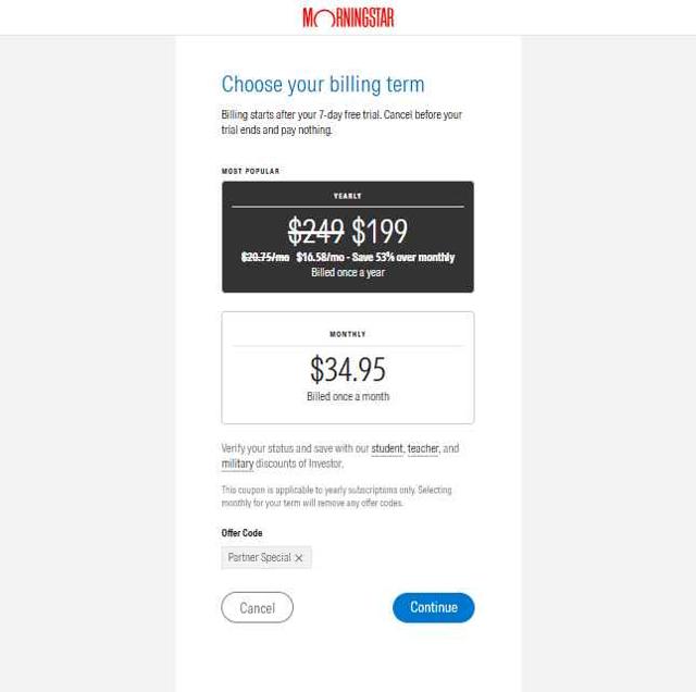 Morningstar checkout page showing Morningstar promo code box | Screenshot taken by SimplyCodes community member on Jul 29, 2025