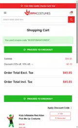 MORPHMAXPOWER coupon verification screenshot
