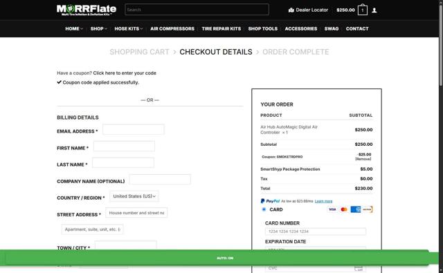 MORRFlate checkout page showing MORRFlate discount code box | Screenshot taken by SimplyCodes community member on Sep 12, 2025