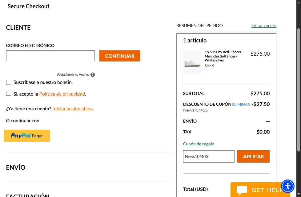 Morton Golf Sales checkout page showing Morton Golf Sales coupon code box | Screenshot taken by SimplyCodes community member on Nov 13, 2025