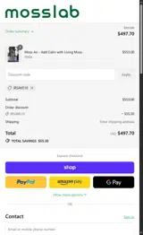 JRSAVE10 coupon verification screenshot
