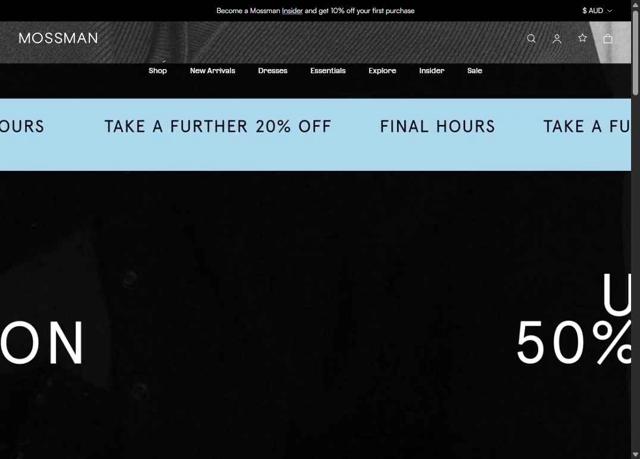 Mossman checkout page showing Mossman discount code box | Screenshot taken by SimplyCodes community member on Jul 4, 2025