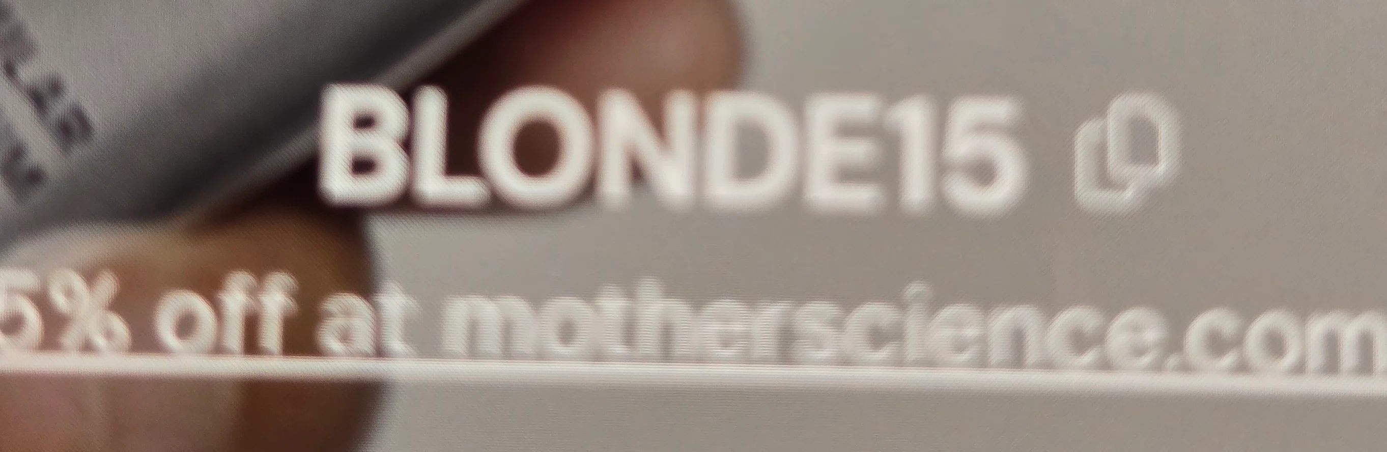 Mother Science discount code screenshot showing code BLONDE15 applied at Mother Science checkout page. Uploaded by SimplyCodes community member TreasureGenius2354 on Dec 10, 2025