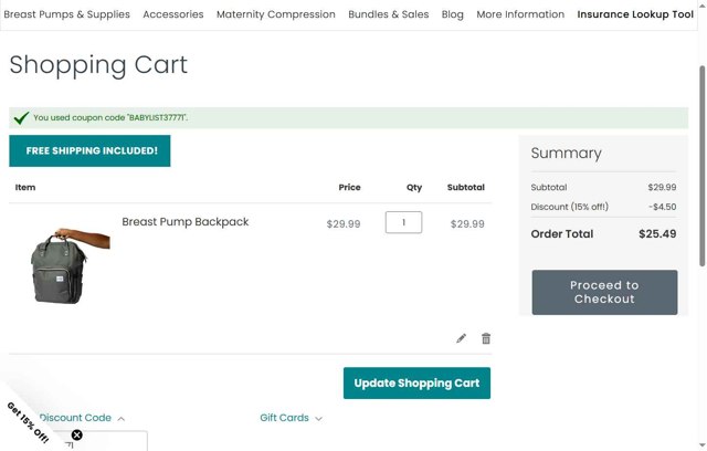 Motif Medical checkout page showing Motif Medical discount code box | Screenshot taken by SimplyCodes community member on Aug 29, 2025