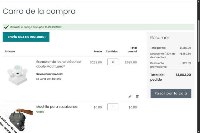 Motif Medical checkout page showing Motif Medical discount code box | Screenshot taken by SimplyCodes community member on Aug 29, 2025