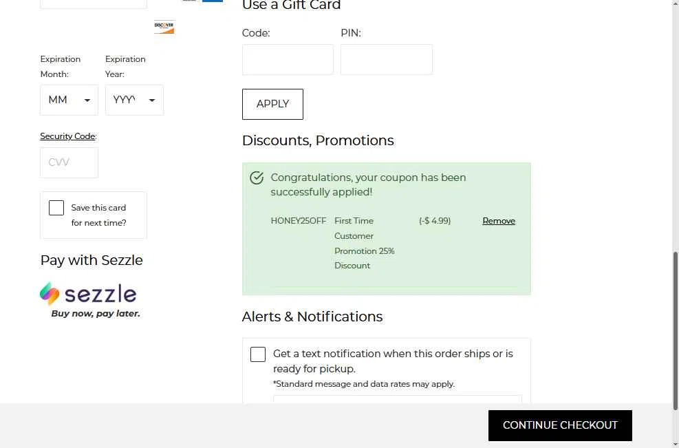 Motives checkout page showing Motives promo code box | Screenshot taken by SimplyCodes community member on Jun 27, 2025