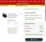MOTOGPWELCOME10 coupon verification screenshot