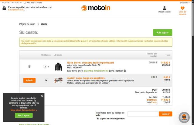 Motoin checkout page showing Motoin discount code box | Screenshot taken by SimplyCodes community member on Sep 4, 2025