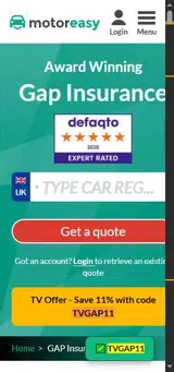 TVGAP11 coupon verification screenshot