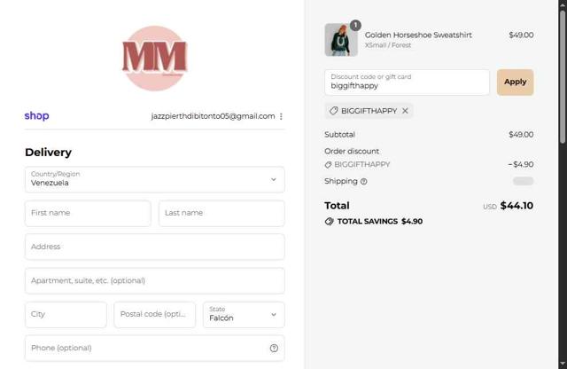 Mountain Moverz checkout page showing Mountain Moverz coupon code box | Screenshot taken by SimplyCodes community member on Sep 14, 2025