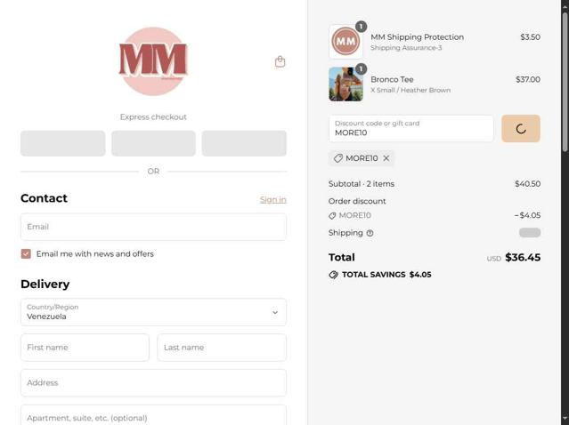 Mountain Moverz checkout page showing Mountain Moverz coupon code box | Screenshot taken by SimplyCodes community member on Sep 14, 2025