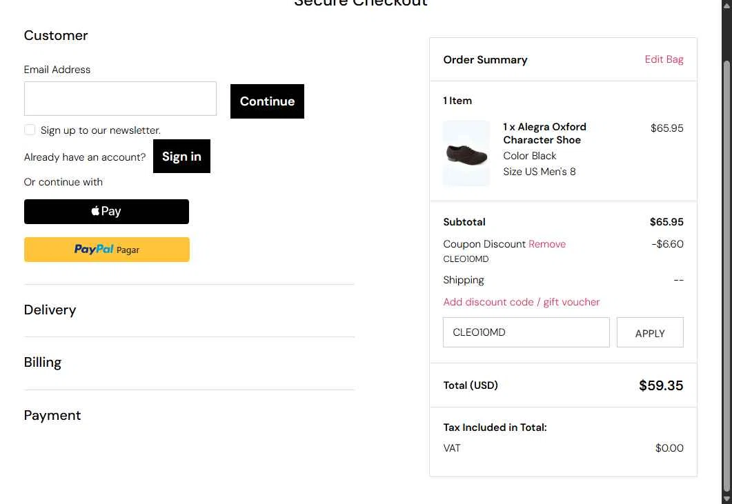 Move Dance checkout page showing Move Dance discount code box | Screenshot taken by SimplyCodes community member on Aug 26, 2025