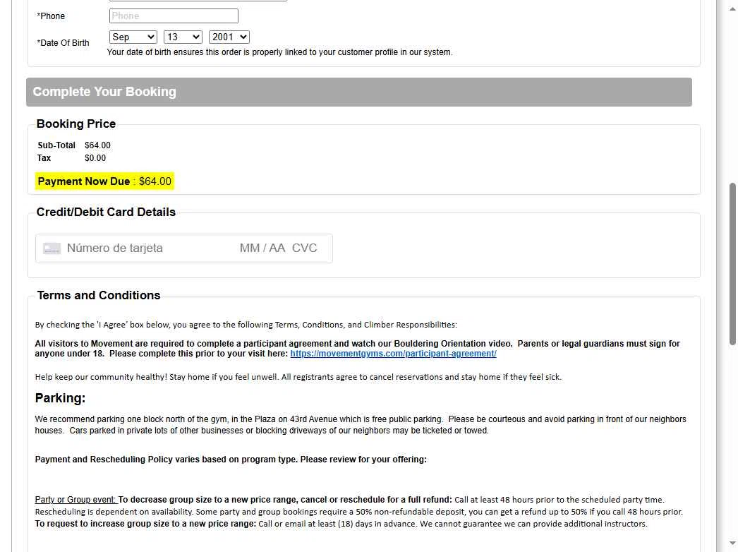 Movement Climbing checkout page showing Movement Climbing promo code box | Screenshot taken by SimplyCodes community member on May 21, 2025