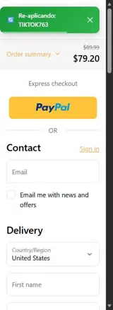 TIKTOK763 coupon verification screenshot