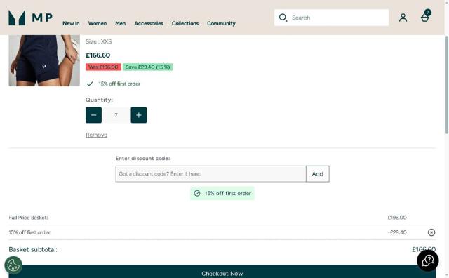 MP checkout page showing MP promo code box | Screenshot taken by SimplyCodes community member on Jun 14, 2025