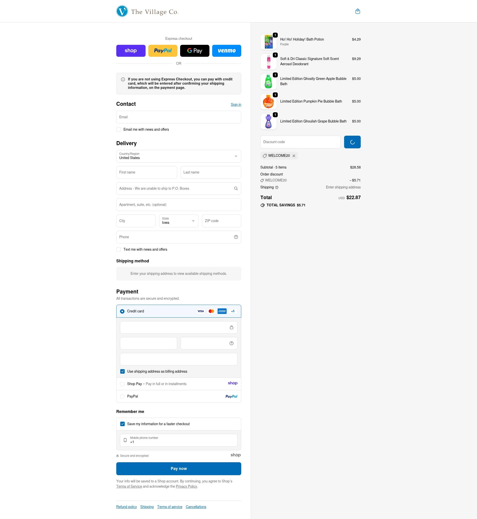 Mr. Bubble checkout page showing Mr. Bubble promo code box | Screenshot taken by SimplyCodes community member on Jan 2, 2026