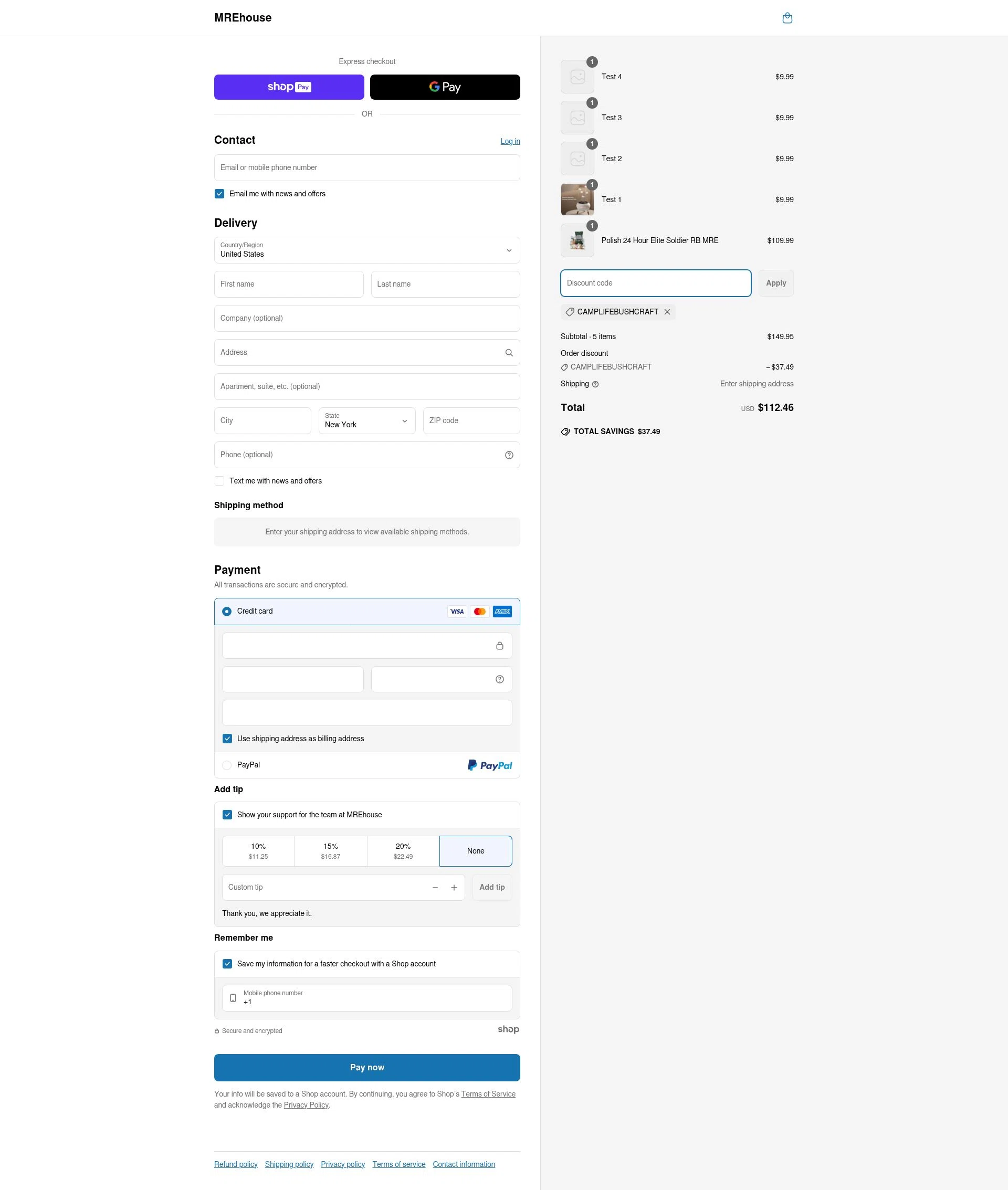 MREhouse checkout page showing MREhouse promo code box | Screenshot taken by SimplyCodes community member on Jun 21, 2025