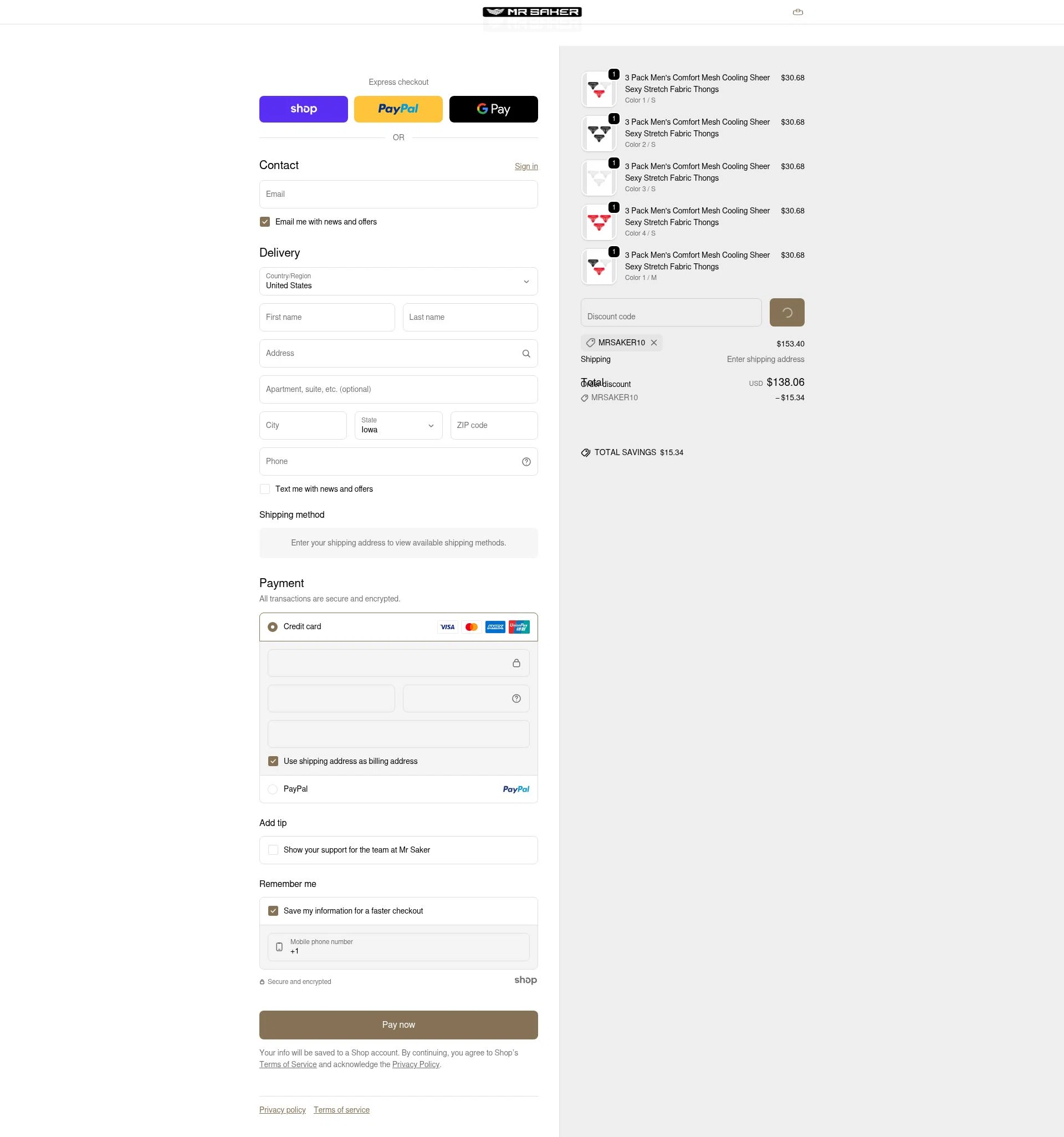 Mr Saker checkout page showing Mr Saker discount code box | Screenshot taken by SimplyCodes community member on Jan 29, 2026