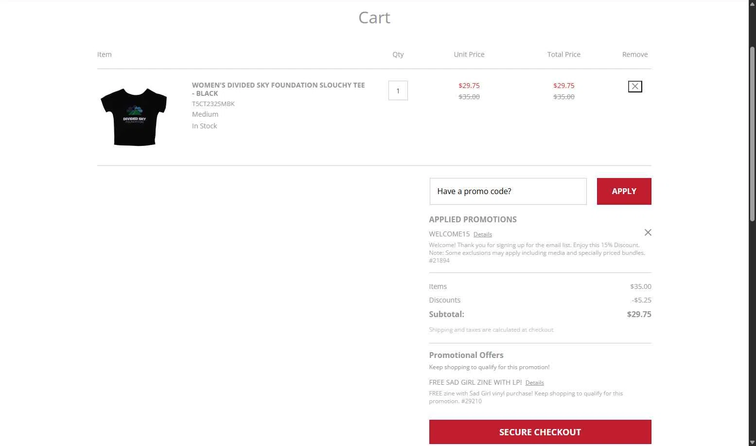 Musictoday checkout page showing Musictoday promo code box | Screenshot taken by SimplyCodes community member on Oct 20, 2025