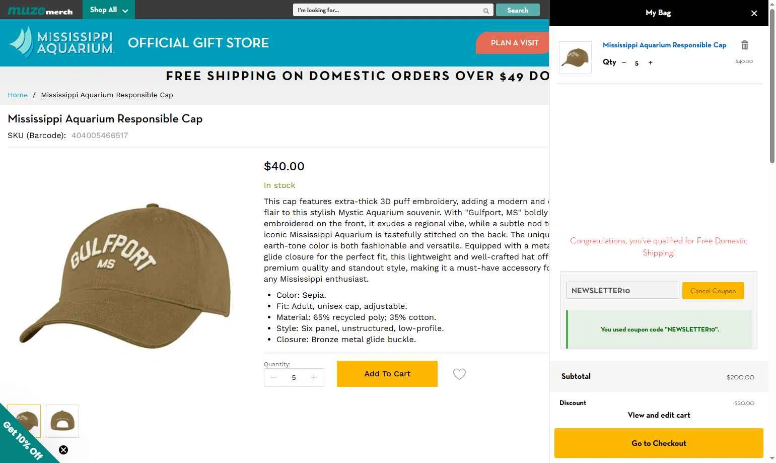 MuzeMerch checkout page showing MuzeMerch discount code box | Screenshot taken by SimplyCodes community member on Jan 26, 2026