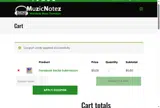 MuzicNotez coupon verification screenshot