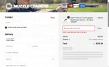 Muzzle-Loaders.com coupon verification screenshot