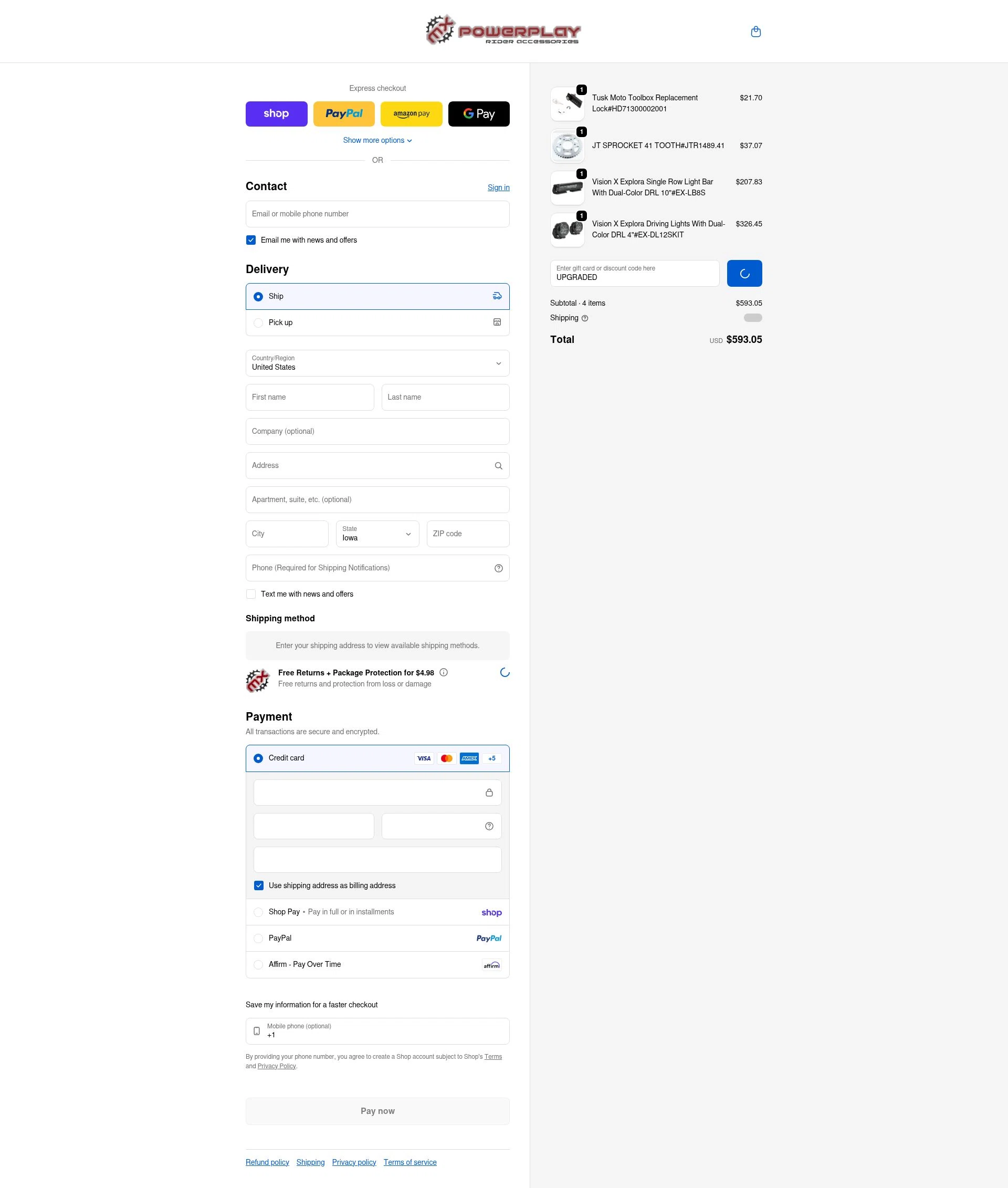 MX PowerPlay checkout page showing MX PowerPlay promo code box | Screenshot taken by SimplyCodes community member on Feb 10, 2026