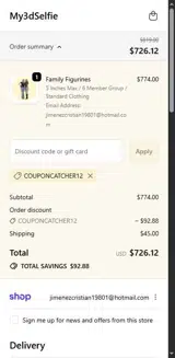 COUPONCATCHER12 coupon verification screenshot