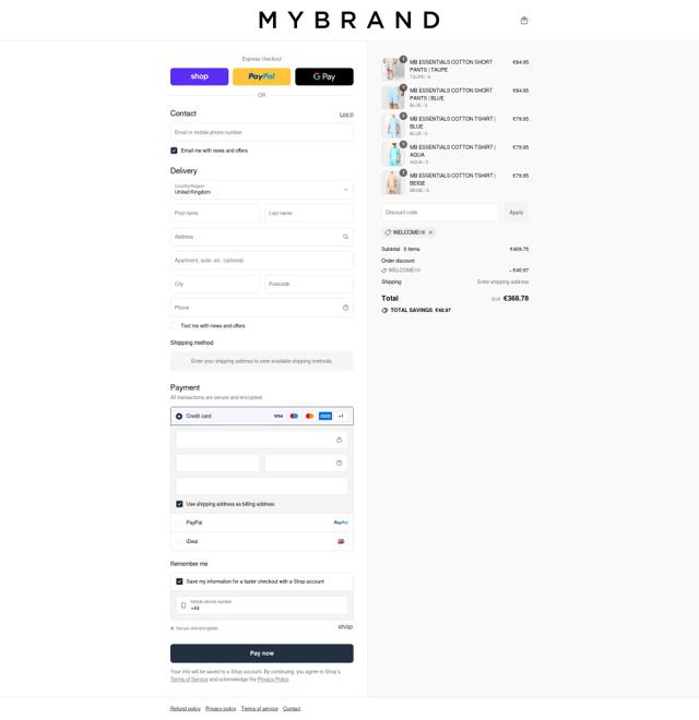 My Brand checkout page showing My Brand promo code box | Screenshot taken by SimplyCodes community member on Aug 31, 2025