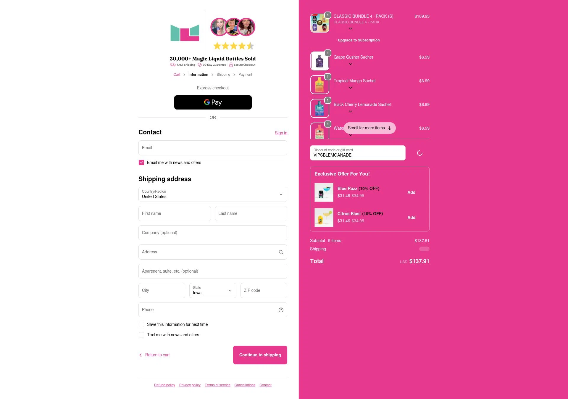 Mycolean checkout page showing Mycolean discount code box | Screenshot taken by SimplyCodes community member on Feb 6, 2026