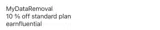 MyDataRemoval coupon verification screenshot