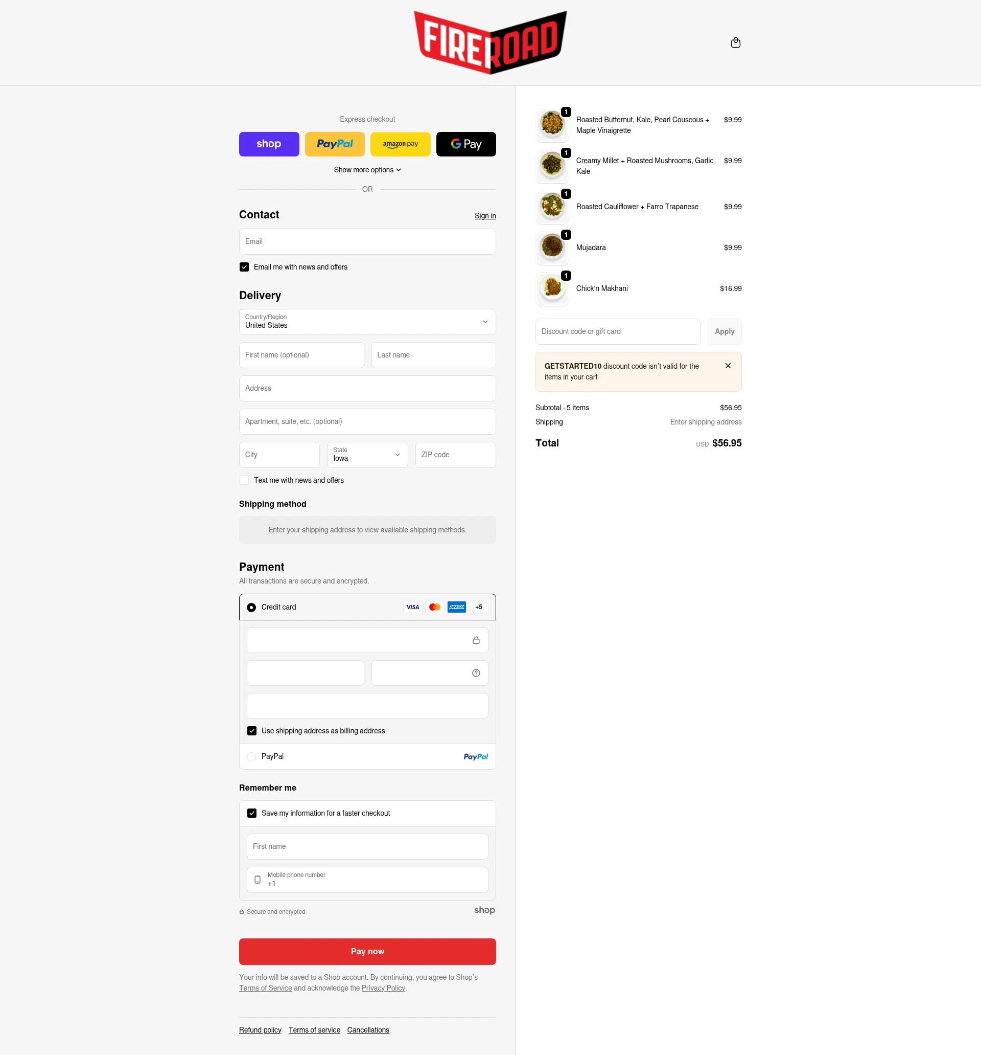 FireRoad checkout page showing FireRoad promo code box | Screenshot taken by SimplyCodes community member on Jan 27, 2026
