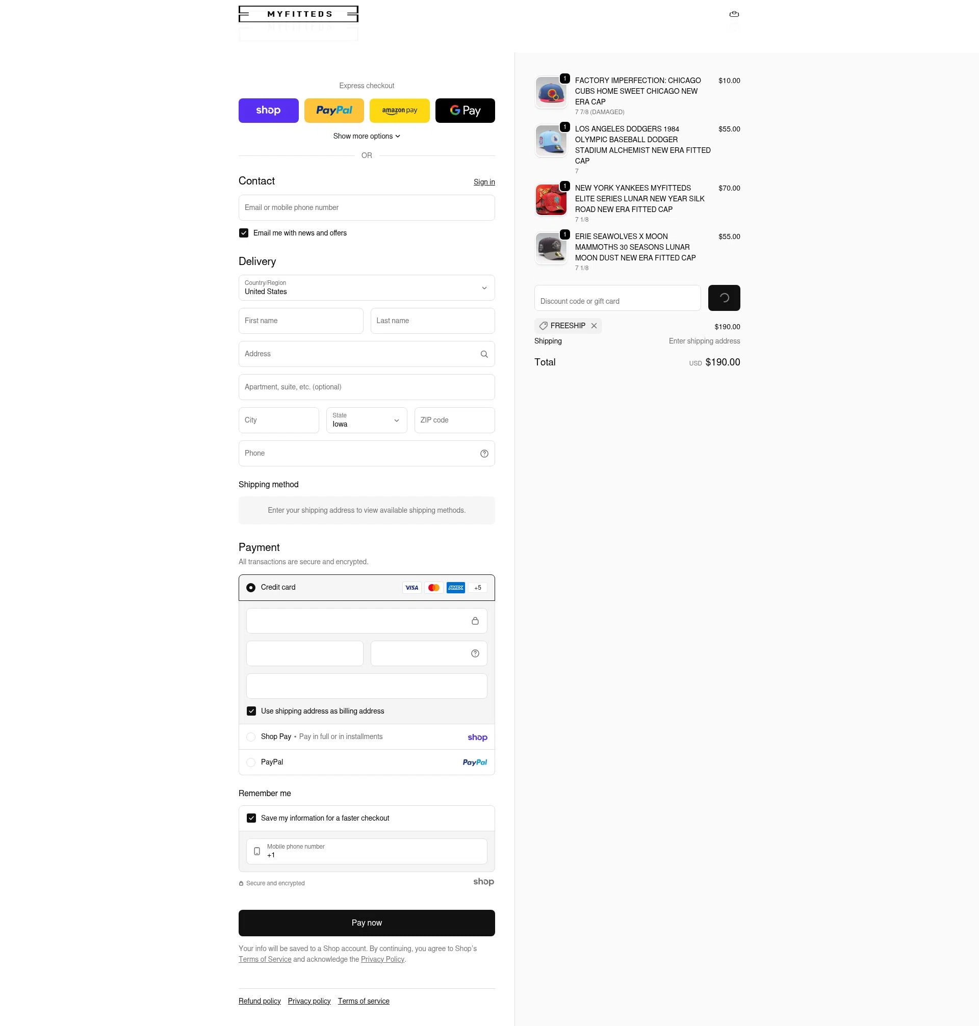 My Fitteds checkout page showing My Fitteds discount code box | Screenshot taken by SimplyCodes community member on Jan 27, 2026