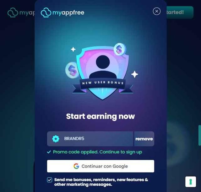 MyFreeApp checkout page showing MyFreeApp promo code box | Screenshot taken by SimplyCodes community member on Aug 21, 2025