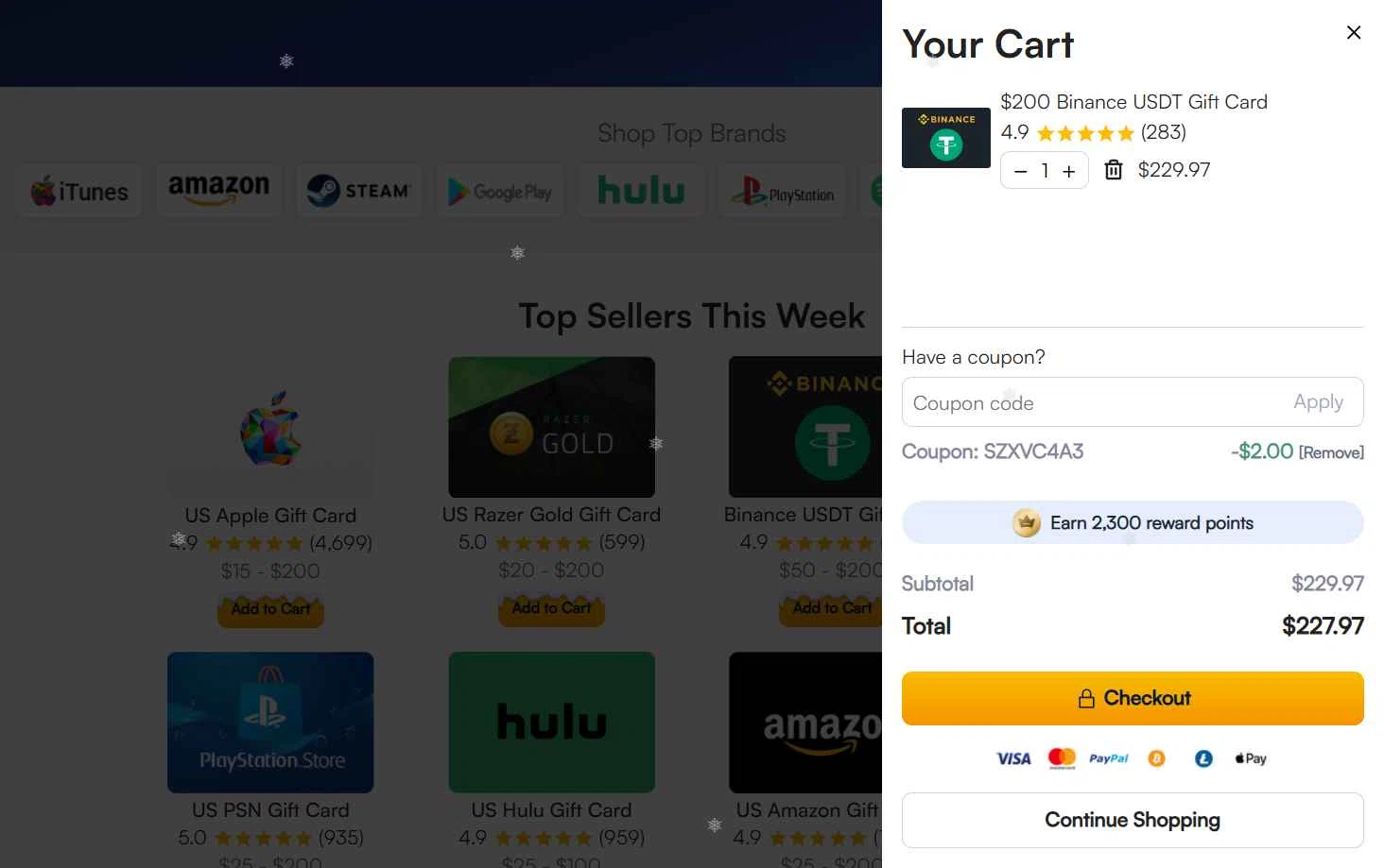 MyGiftCardSupply checkout page showing MyGiftCardSupply promo code box | Screenshot taken by SimplyCodes community member on Dec 11, 2025