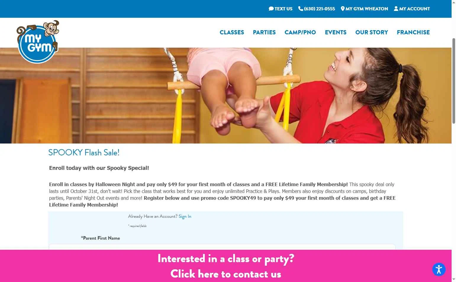 My Gym checkout page showing My Gym promo code box | Screenshot taken by SimplyCodes community member on Dec 23, 2025